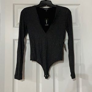 Express shimmery long sleeved bodysuit